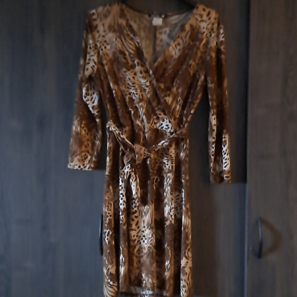 Spandex animal print dress